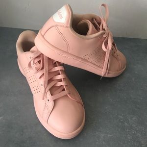Pink adidas Neo Stan Smith shoes